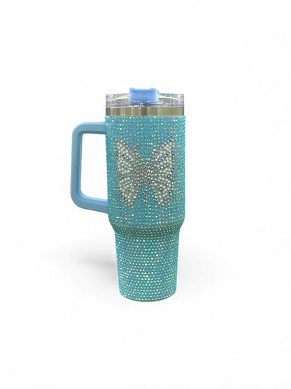 BIGMAN Luxury Rhinestone Butterfly Crystal Edition Tumbler 40oz