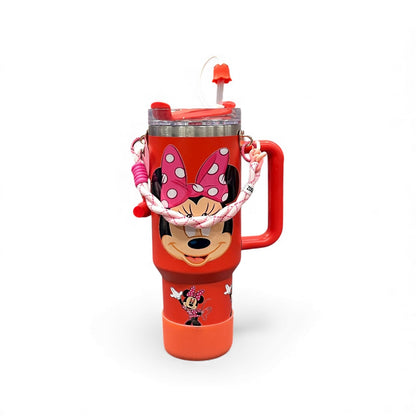 BIGMAN Mickey Mouse Edition Orange Stanley Tumbler 40oz With Accessories