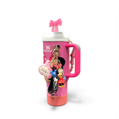 BIGMAN Pink Mickey Mouse Edition Pink Stanley Tumbler 40oz With Accessories