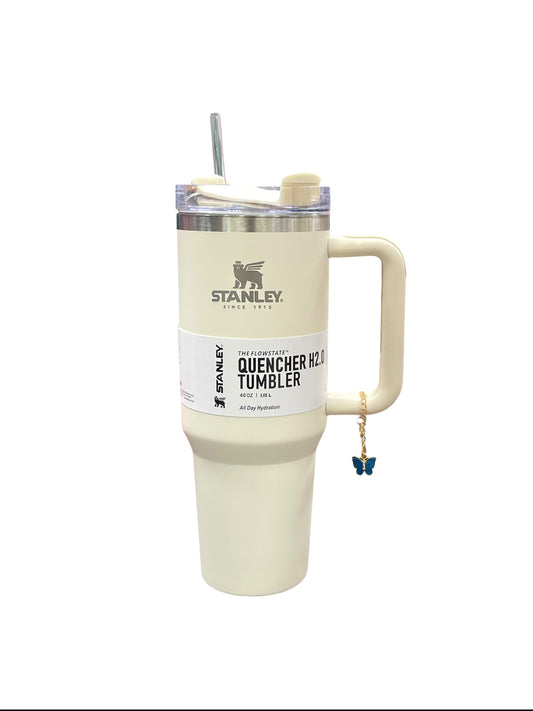 BIGMAN Olive Green Elegant Butterfly Charm Tumbler Handle Bracelet