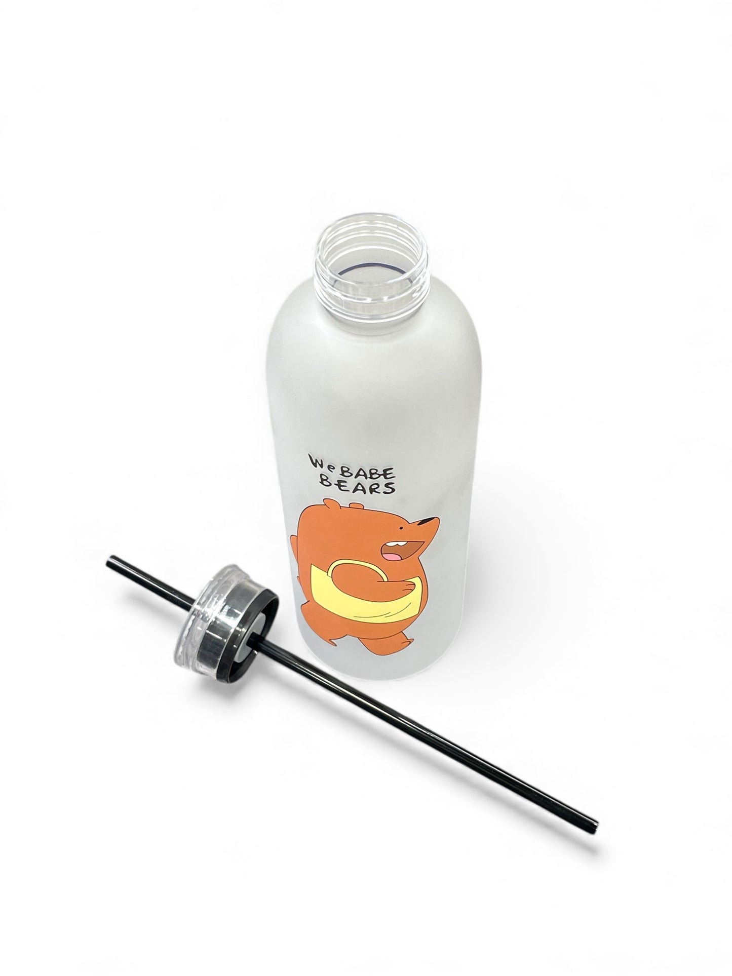 We Babe Bears Frosted Water Bottle with Straw 850ml