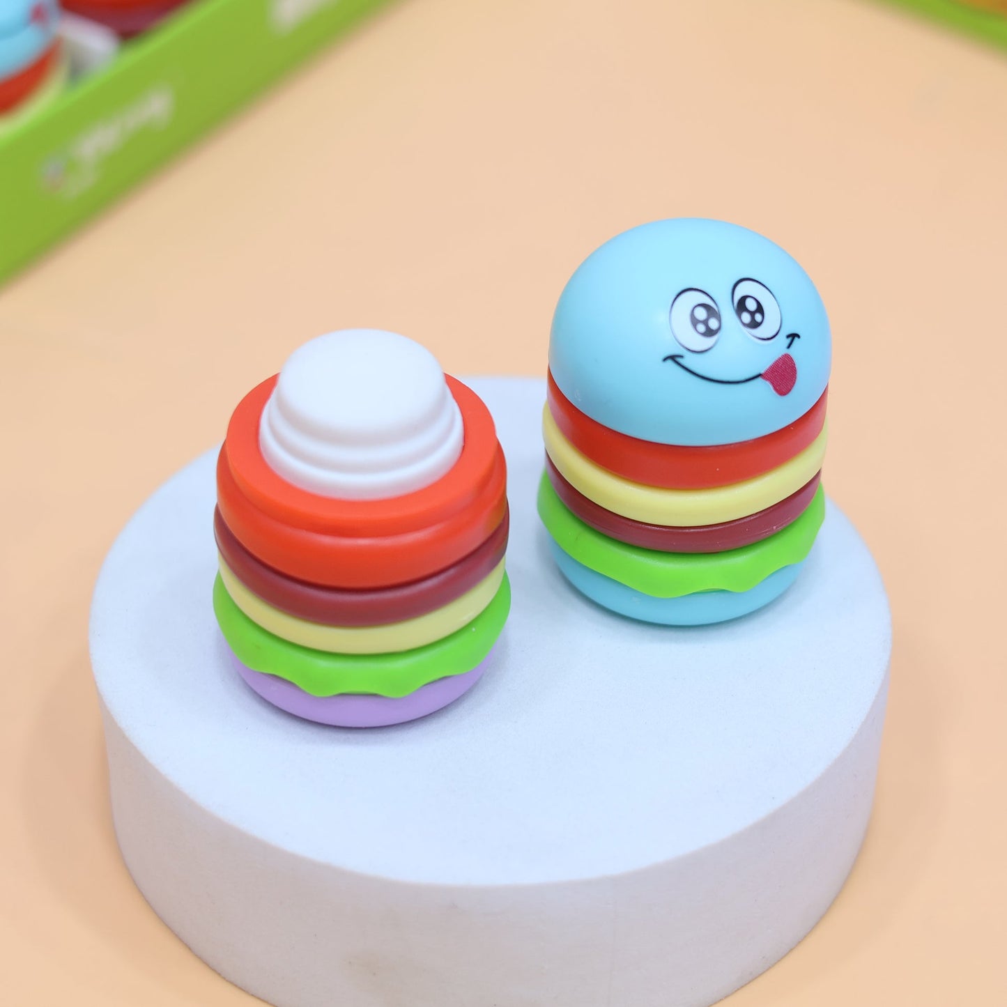 BIGMAN 2 in 1 Burger Style Eraser+ Dual-Hole Pencil Sharpener For Kids