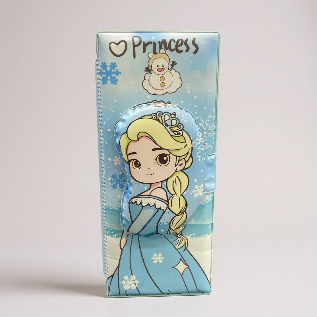 BIGMAN Frozen Elsa 3D Princess Magnetic Double-Sided Pencil Box