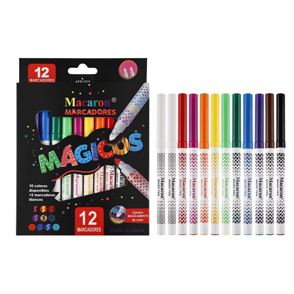 BIGMAN Macaron Magicos Color Changing Marker Set Of 12