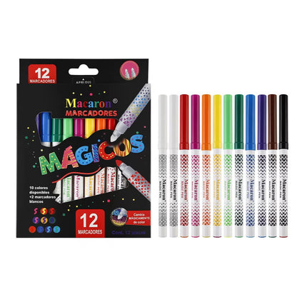 BIGMAN Macaron Magicos Color Changing Marker Set Of 12