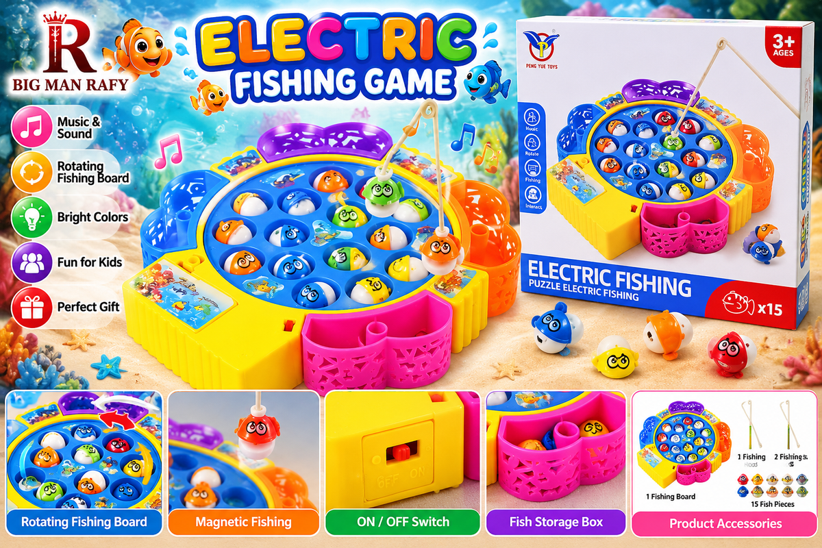 Electric Magnetic Fishing Game for Kids