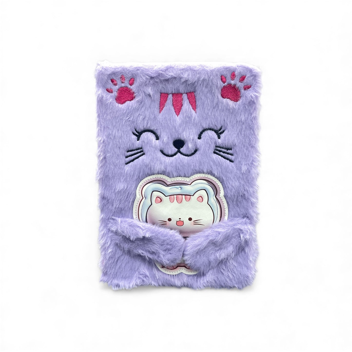 BIGMAN Cute Kitty Fluffy Cover Diary