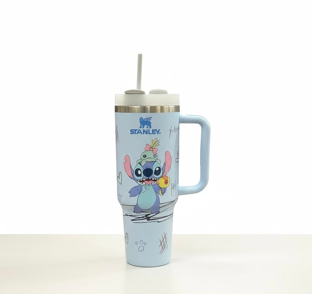 BIGMAN Blue Stitch Adventure Stanley Tumbler 40oz