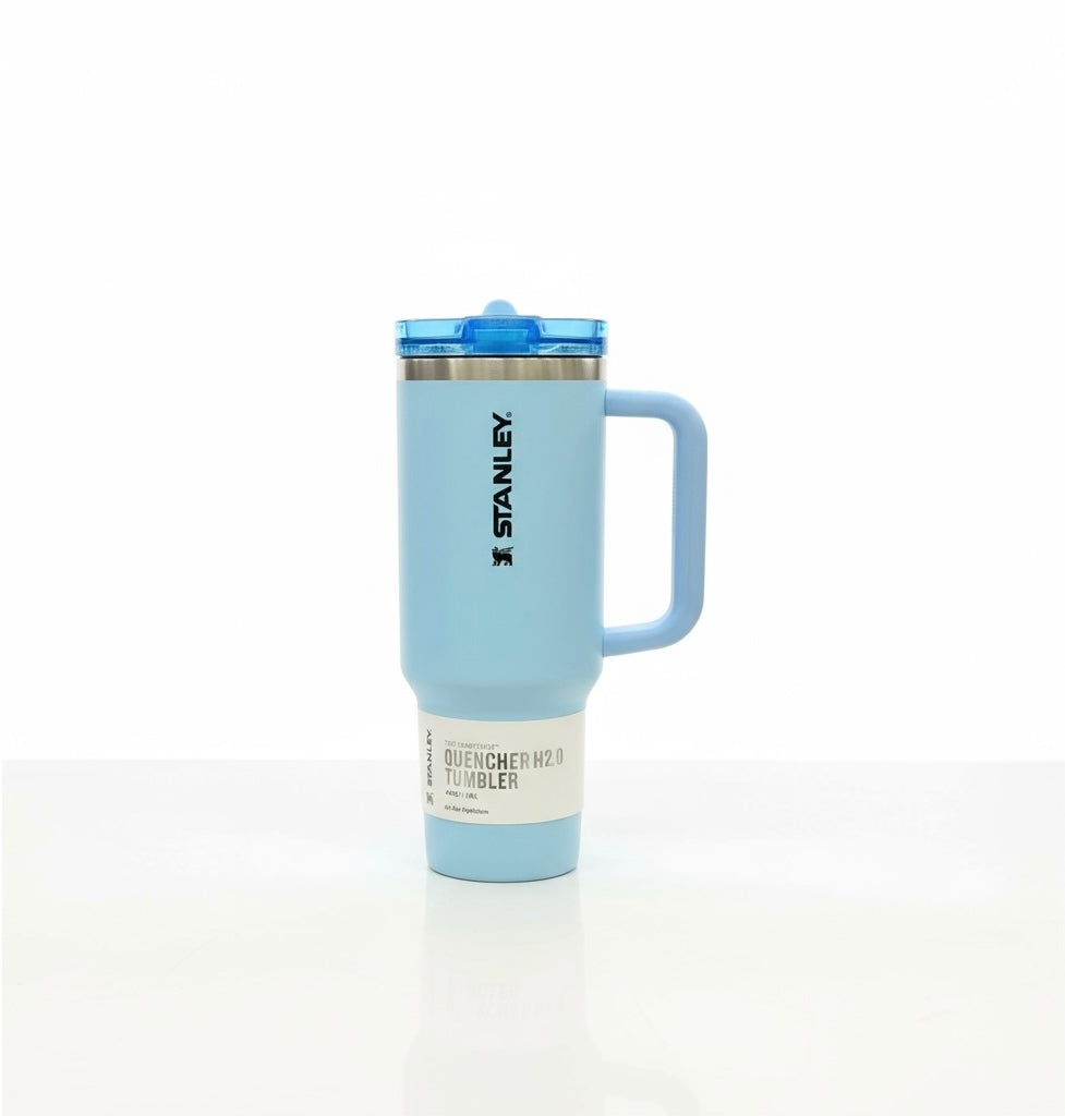 BIGMAN Frost wave blue Stanley Flip Straw Quencher Tumbler 40oz