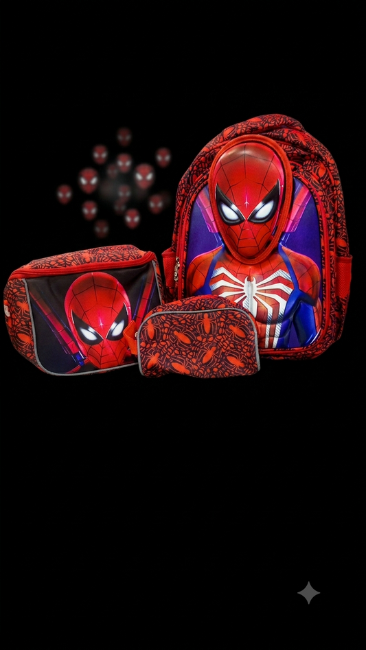 BIGMAN Spider Hero | 3-Piece Backpack Set