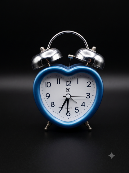 Bigman Heart Shaped Twin Bell Alarm Clock