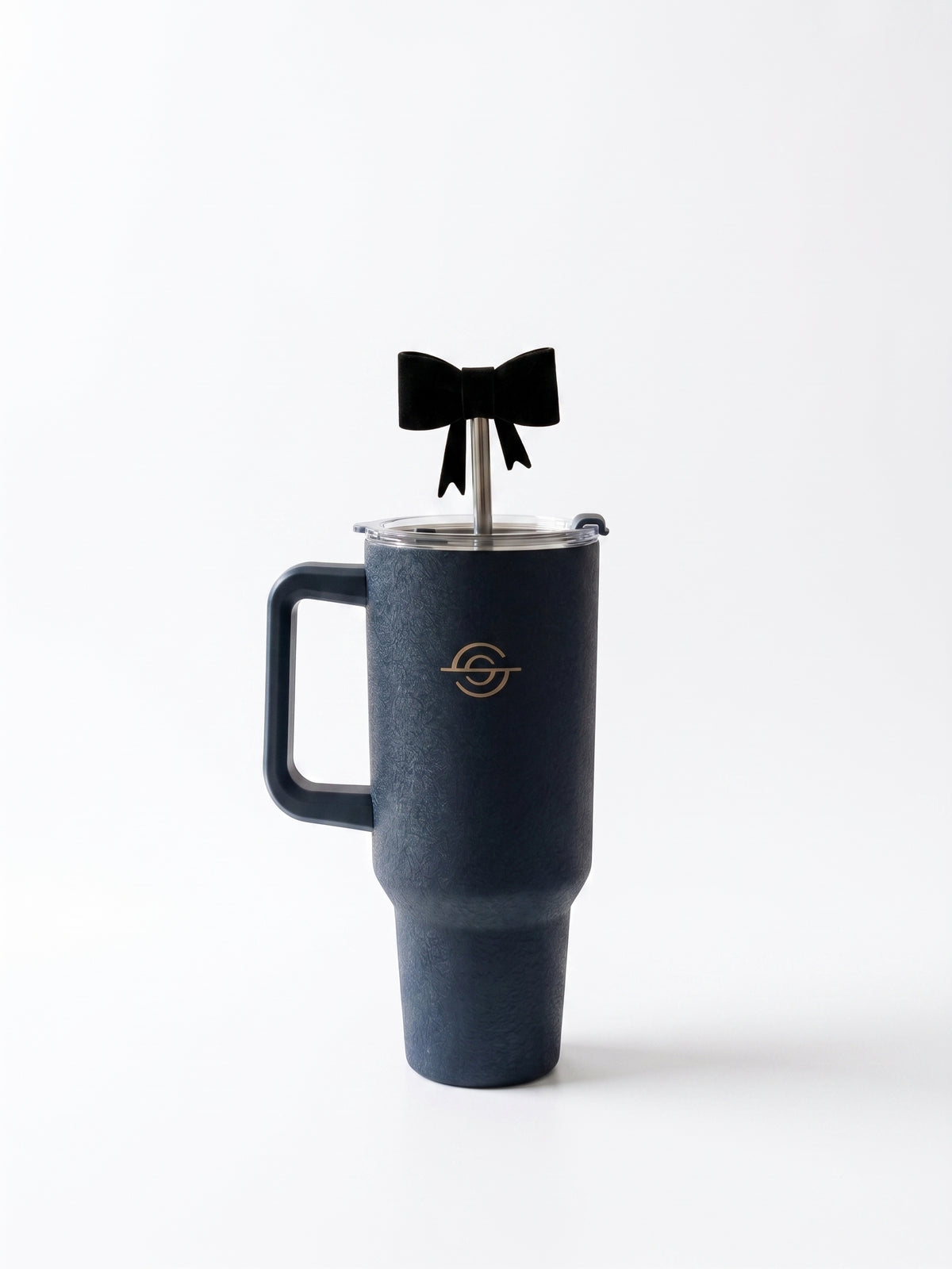 Bigman 40 oz Navy Blue Tumbler with Bow