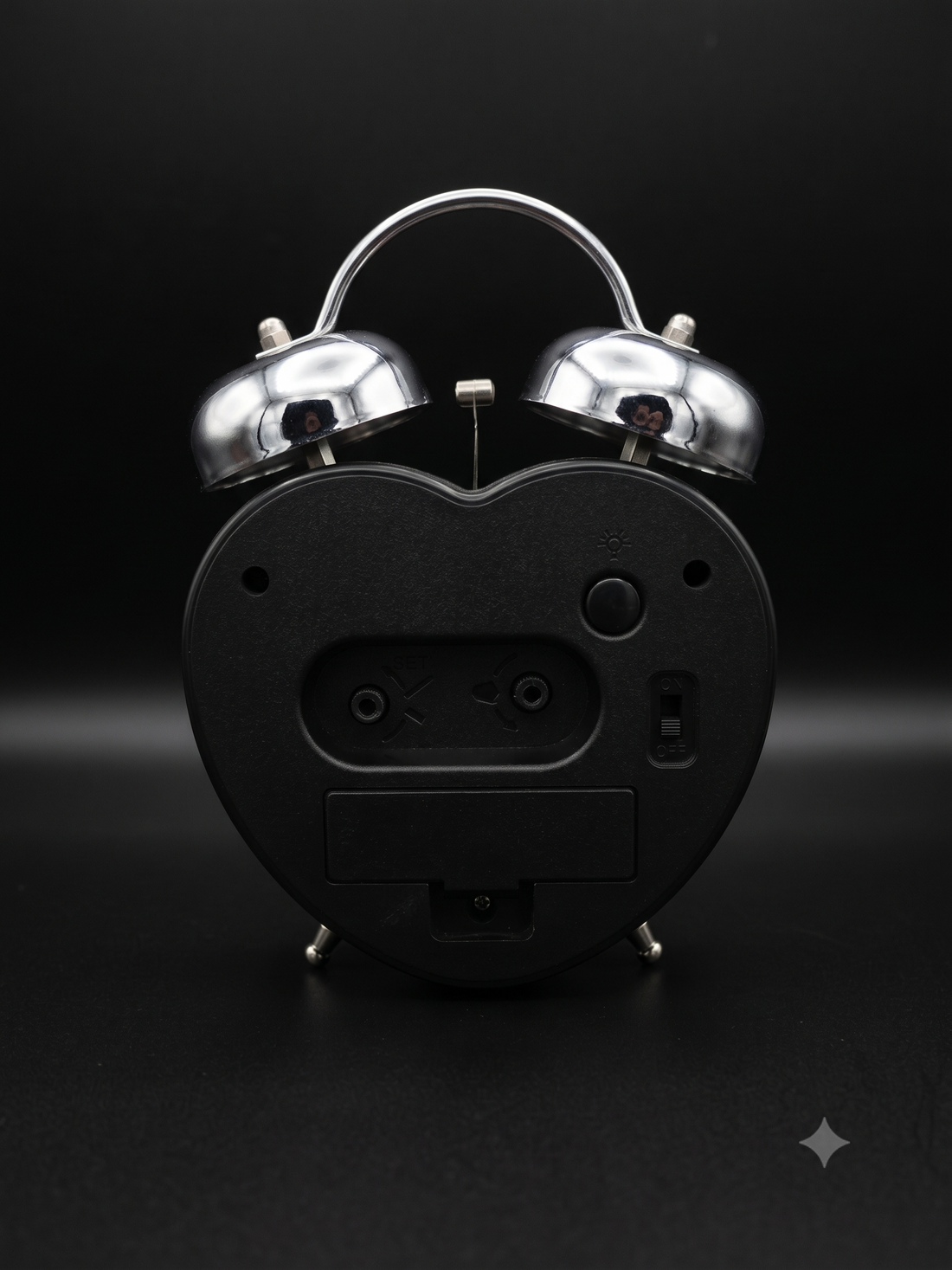 Bigman Heart Shaped Twin Bell Alarm Clock