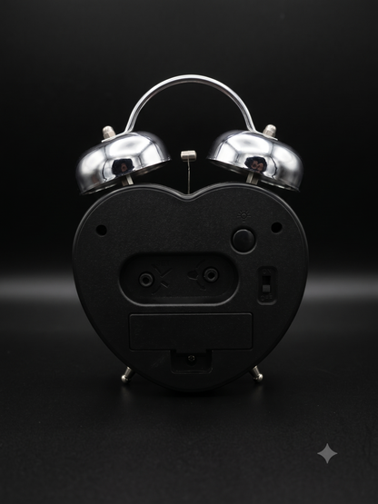 Bigman Heart Shaped Twin Bell Alarm Clock