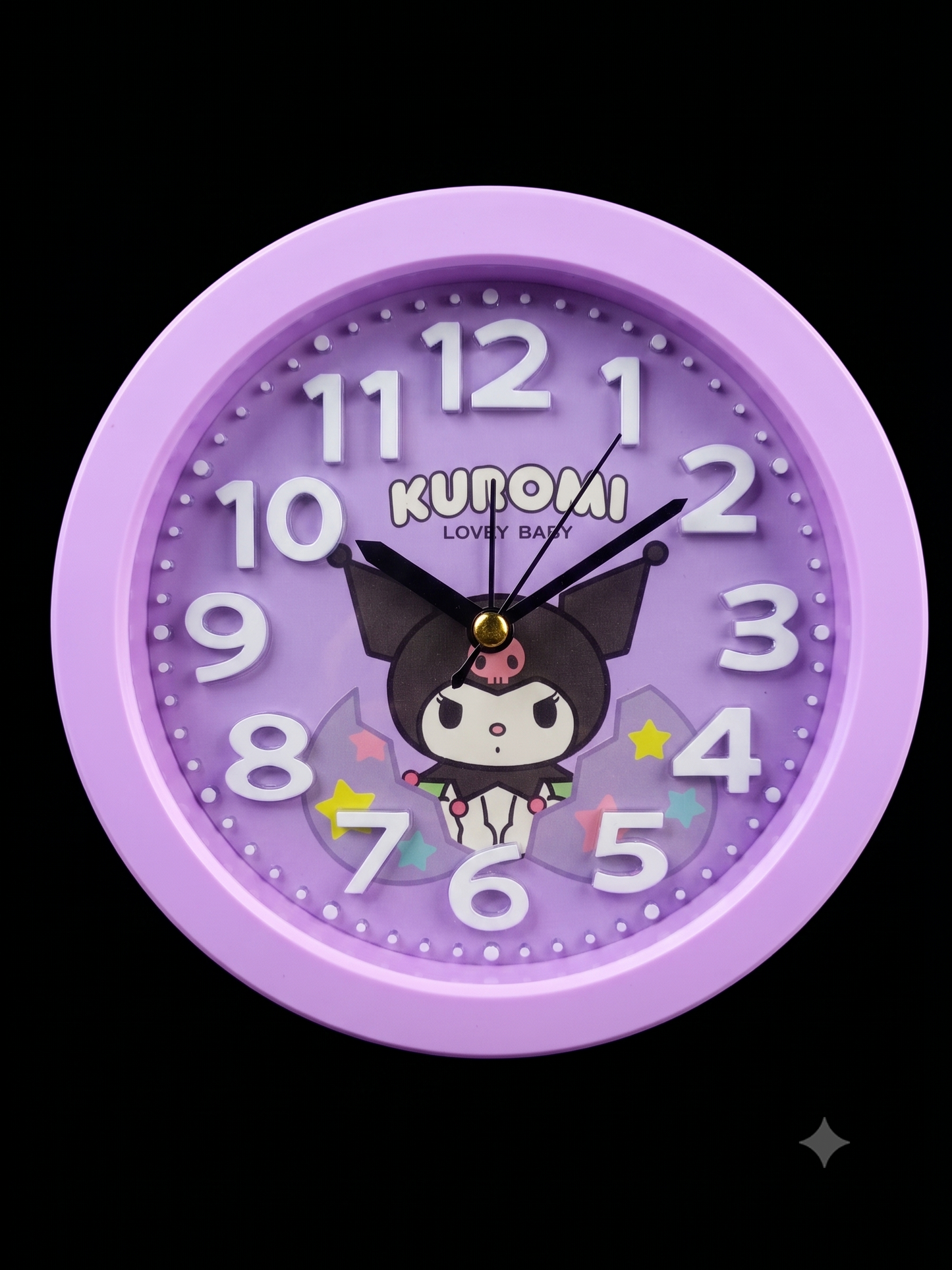 Kuromi Wall Clock – Cute Kids Room Clock