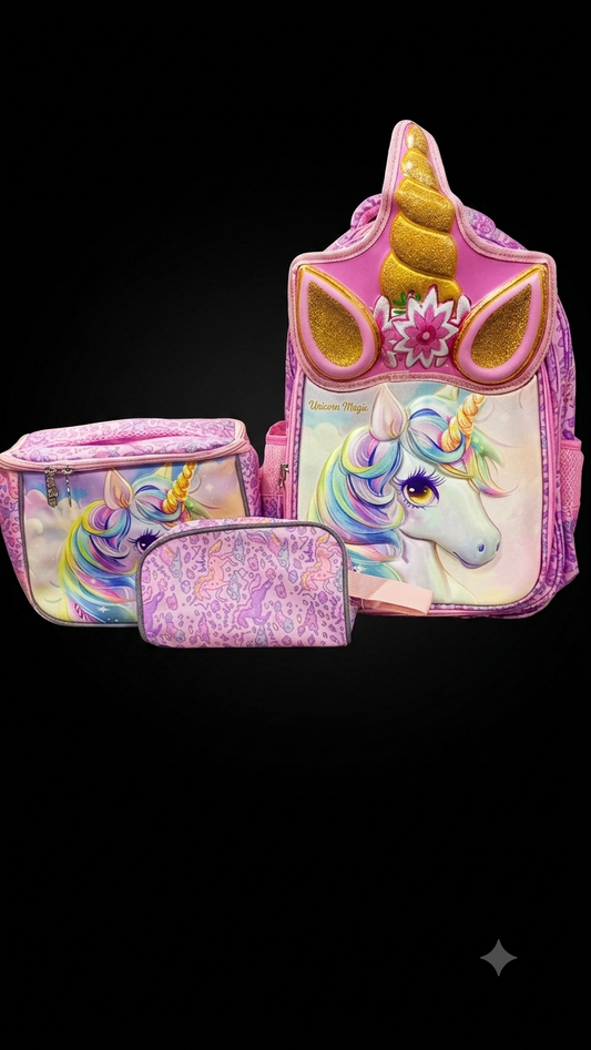 BIGMAN Unicorn | 3-Piece Backpack Set