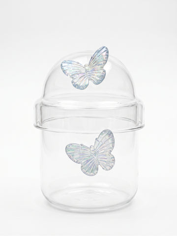 Bigman Iridescent Butterfly Dome Glass Jar & Tumbler