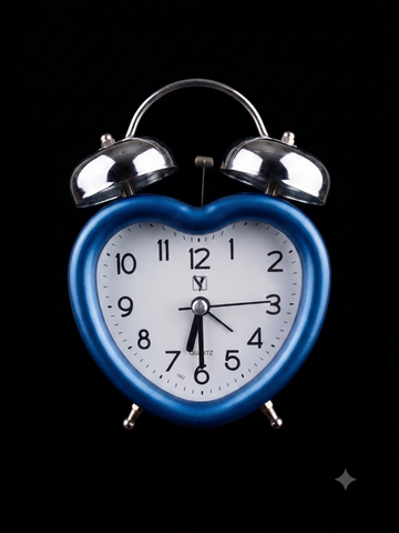 Bigman Heart Shaped Twin Bell Alarm Clock
