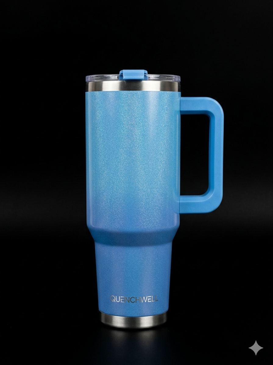 BIGMAN GradientGlow 40oz Tumbler with Handle & Straw | Large Capacity Insulated Travel Mug  Stainless Steel Cup for Hot & Cold Drinks