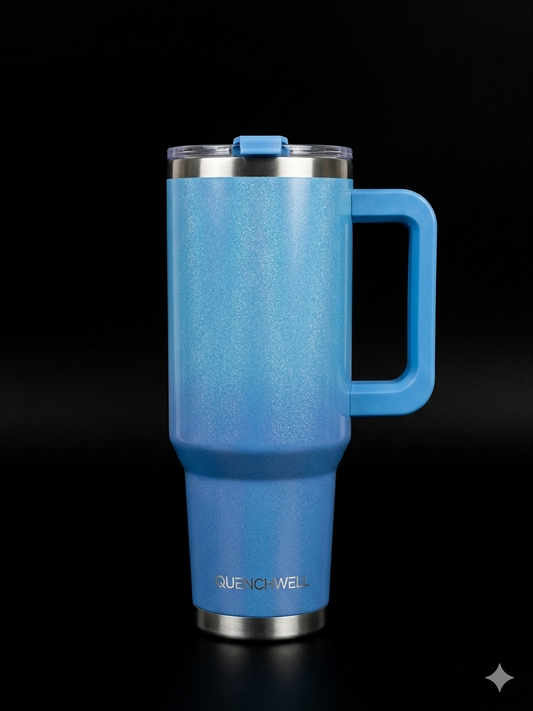 BIGMAN GradientGlow 40oz Tumbler with Handle & Straw | Large Capacity Insulated Travel Mug  Stainless Steel Cup for Hot & Cold Drinks