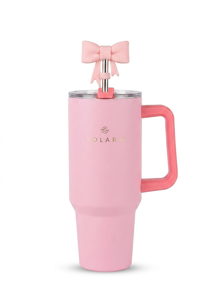 Bigman 40 oz Pastel Pink Tumbler with Bow