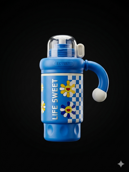 Bigman Bliss Bottles 40oz Tumbler – Cute Daisy Design,  Insulated Water Bottle with Straw, BPA-Free Travel Mug for Kids & Adults (Large Capacity)