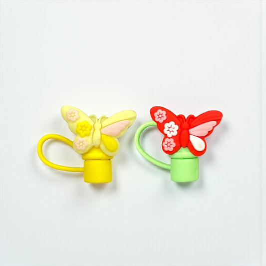 Butterfly Style Silicon Straw Topper