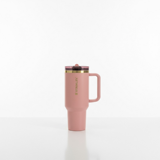 BIGMAN Rose Gold Stanley Flip Straw Tumbler 40oz