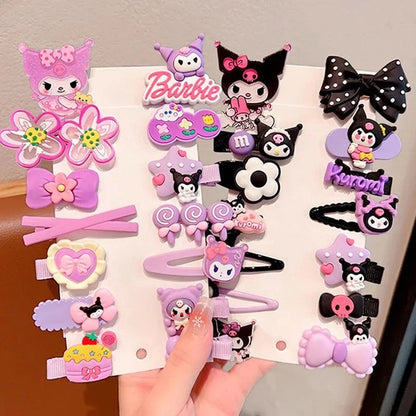 BIGMAN Kuromi Cute Plush Hair Clip Set