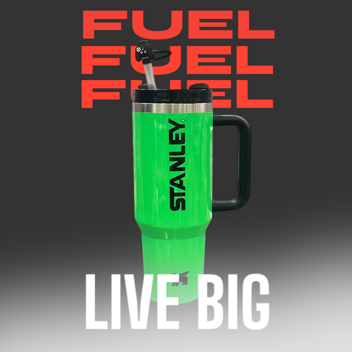 BIGMAN Neon Green 40oz Stanley Tumbler