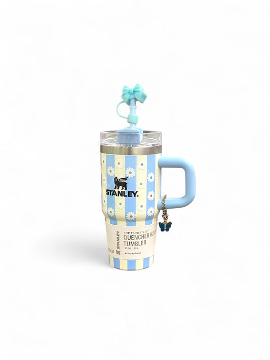 BIGMAN Blue Blossom Edition 20oz Stanley Quencher Tumbler