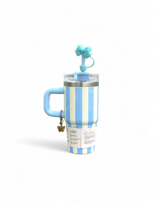 BIGMAN Blue Blossom Edition 20oz Stanley Quencher Tumbler