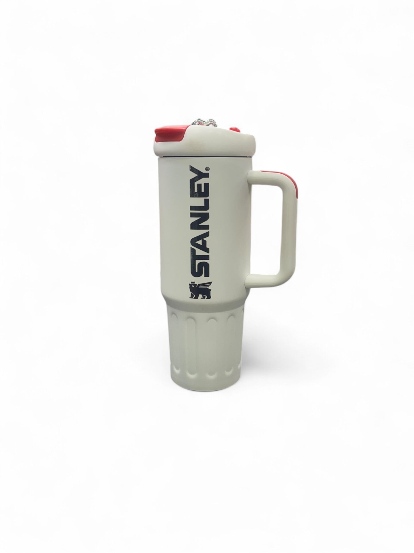 BIGMAN Classic White & Crimson Red Stanley Tumbler 40oz