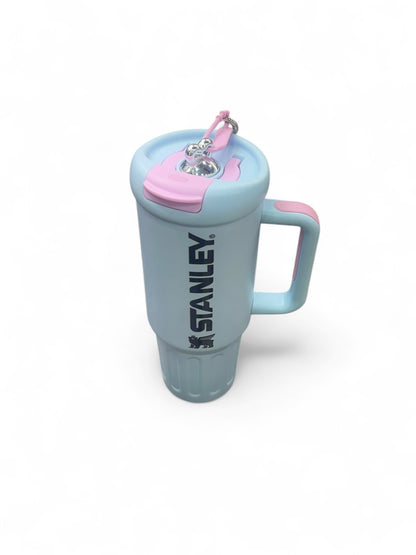 BIGMAN Classic Frost Blue & Pink Stanley Tumbler 40oz
