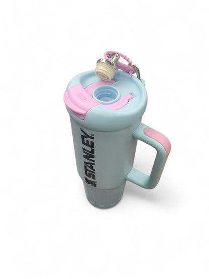 BIGMAN Classic Frost Blue & Pink Stanley Tumbler 40oz