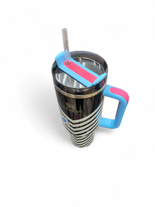 BIGMAN Trend Wave Chevron Black & White Stanley Tumbler 40oz