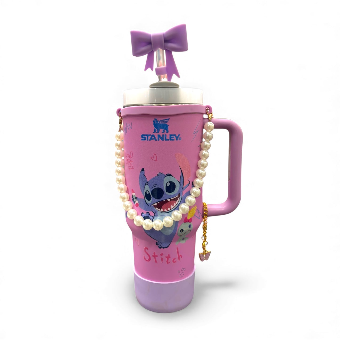 BIGMAN Stitch Pearl Edition Stanley Tumbler 40oz