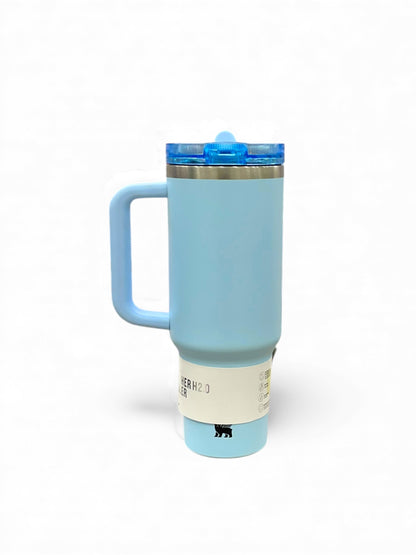 BIGMAN Frost wave blue Stanley Flip Straw Quencher Tumbler 40oz