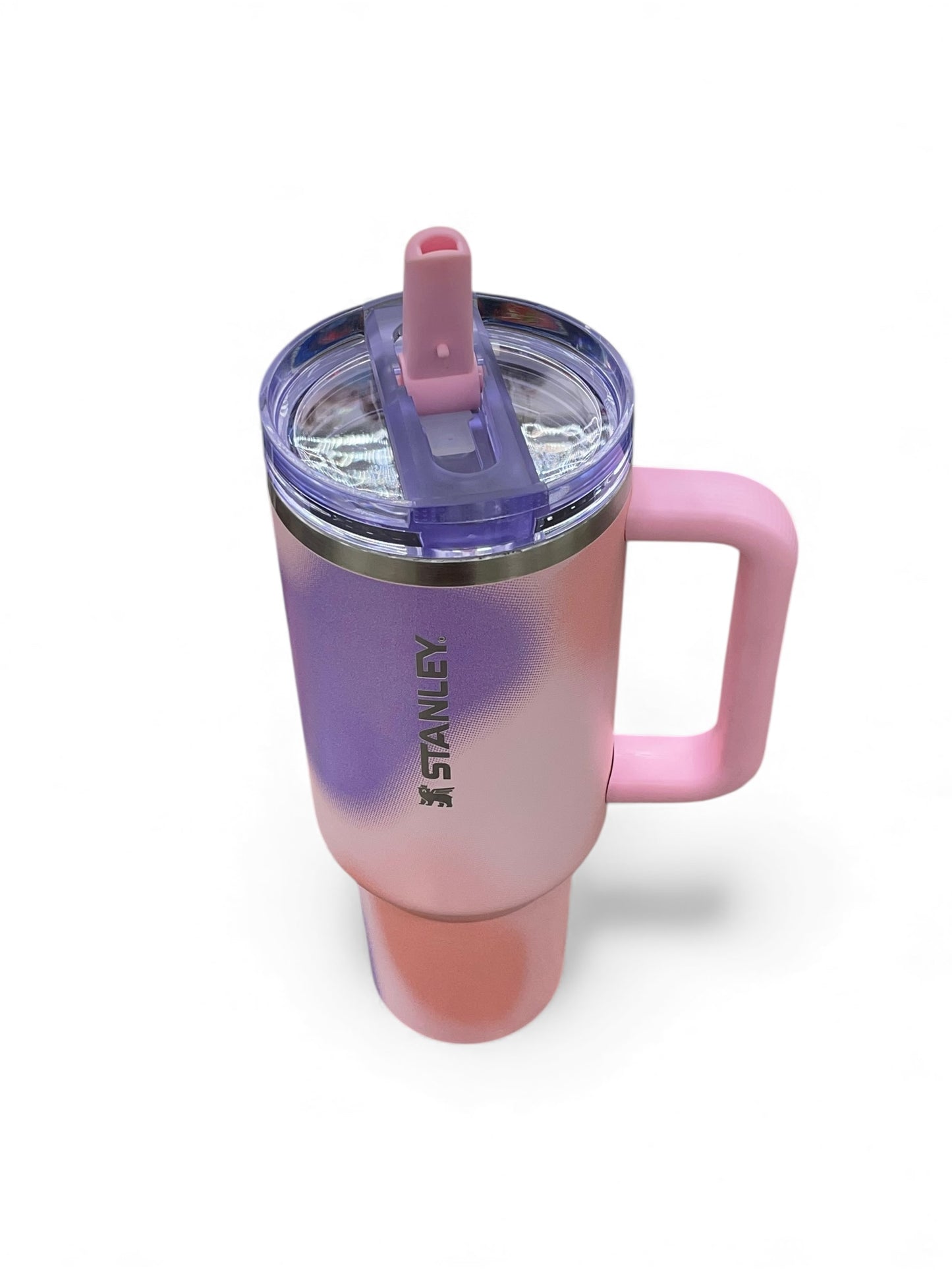 BIGMAN Pink & Purple Glow Gradient Stanley Flip Straw Quencher Tumbler 40oz