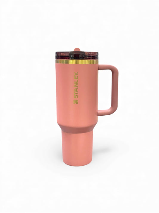 BIGMAN Rose Gold Stanley Flip Straw Tumbler 40oz