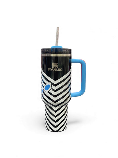 BIGMAN Trend Wave Chevron Black & White Stanley Tumbler 40oz