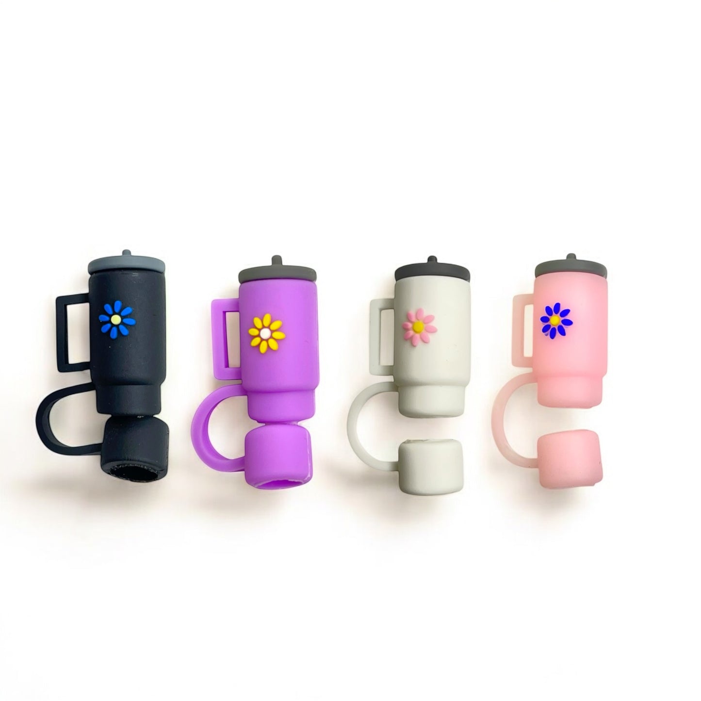 Mini Drink Bottle Style Silicon Straw Topper