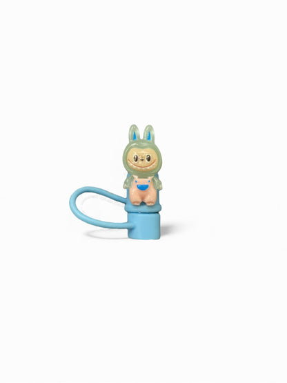 LABUBU Style Silicon Straw Topper