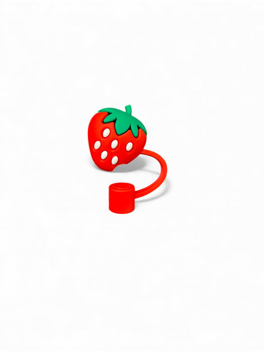 Strawberry Style Silicon Straw Topper
