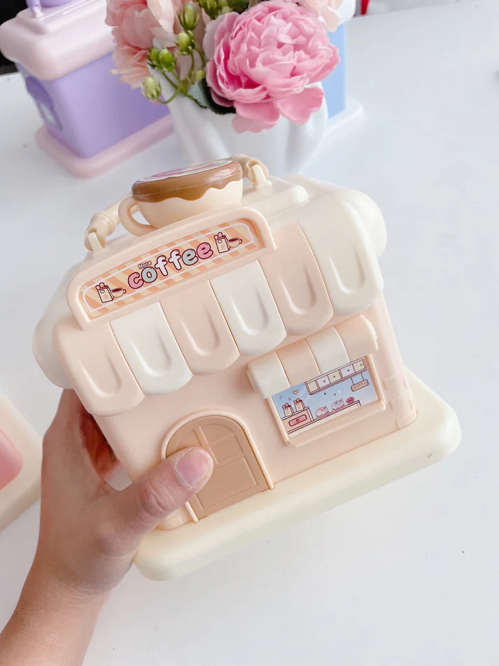 BIGMAN CaféVault Money Box – Cute Café House Piggy Bank for Kids & Adults, Aesthetic Coin Saving Box, Durable Cash Storage Bank for Home Décor & Gift