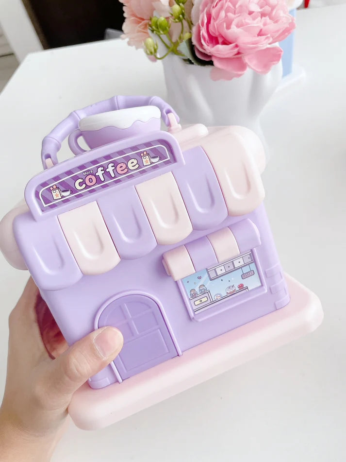 BIGMAN CaféVault Money Box – Cute Café House Piggy Bank for Kids & Adults, Aesthetic Coin Saving Box, Durable Cash Storage Bank for Home Décor & Gift