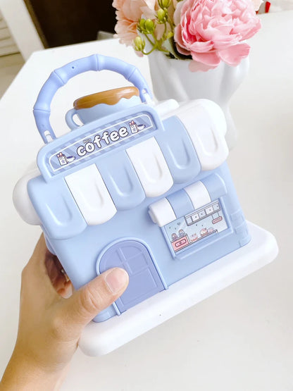 BIGMAN CaféVault Money Box – Cute Café House Piggy Bank for Kids & Adults, Aesthetic Coin Saving Box, Durable Cash Storage Bank for Home Décor & Gift