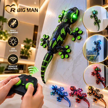 RC Wall Crawler Gecko – Remote Control LED Climbing Lizard Toy