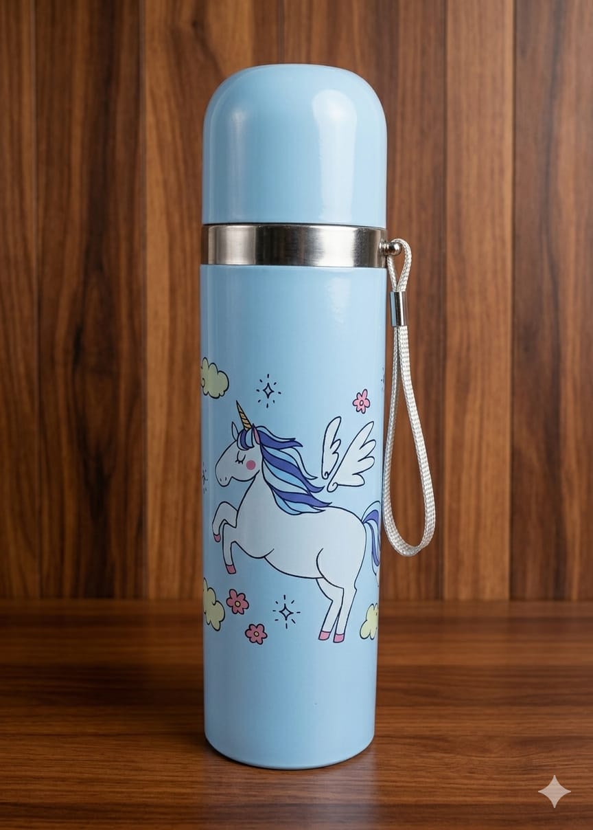 BIGMAN Premium Stainless Steel Character Bottle Mug | Leakproof Cute Cartoon Water Bottle