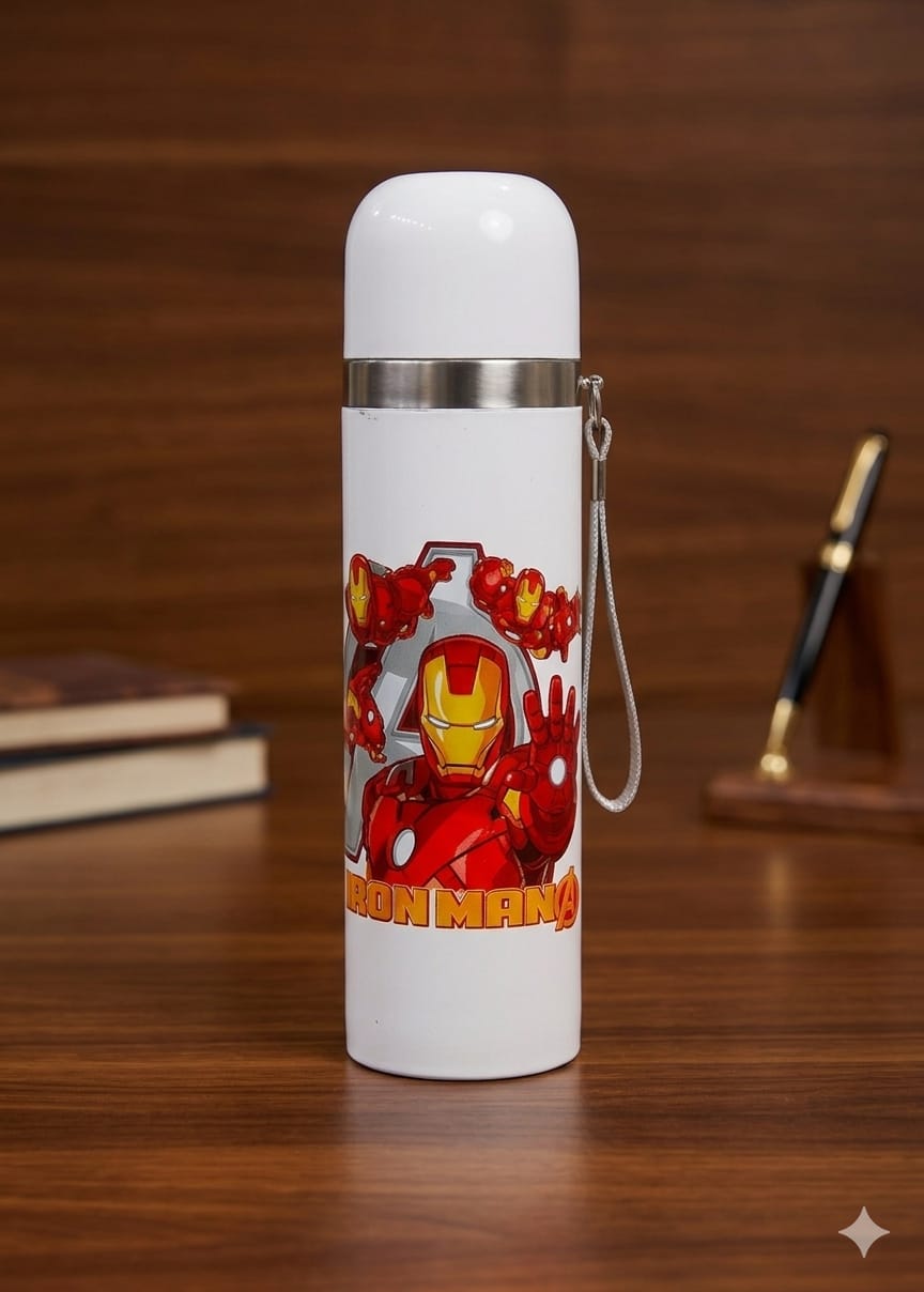 BIGMAN Premium Stainless Steel Character Bottle Mug | Leakproof Cute Cartoon Water Bottle